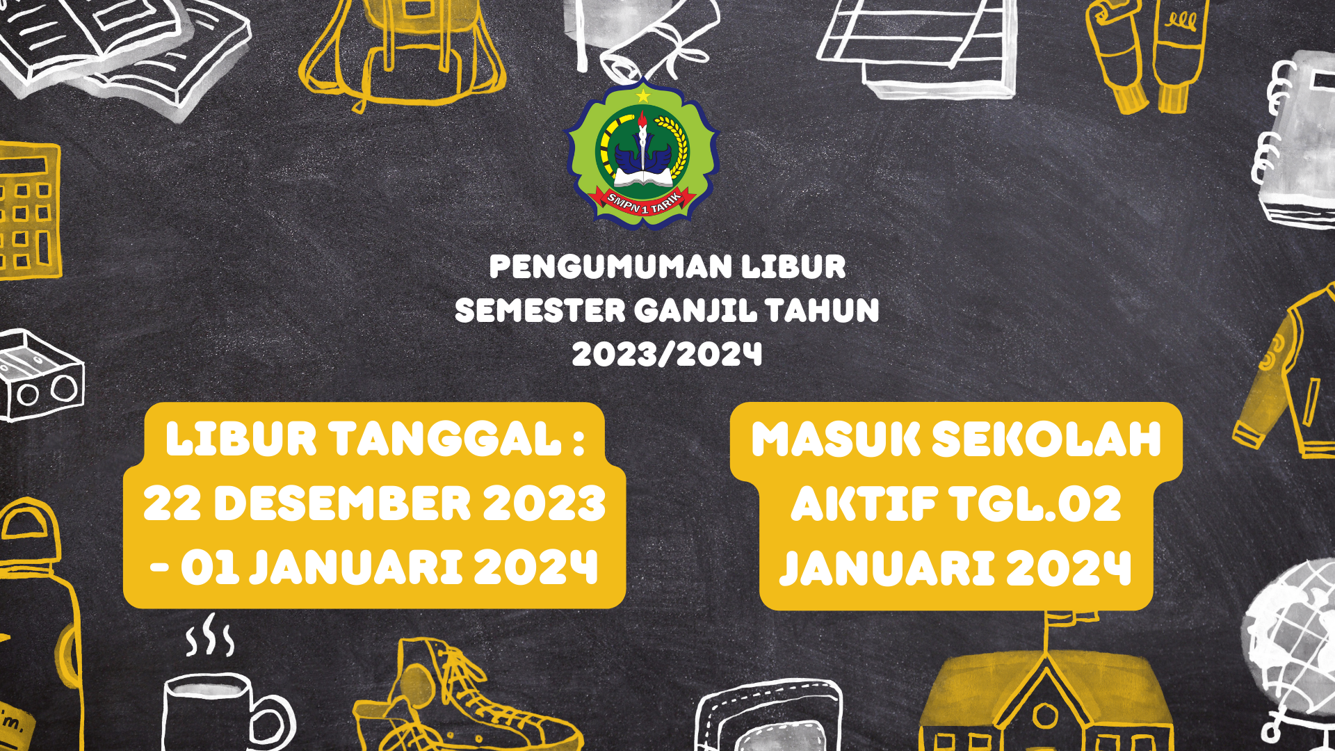 pengumuman LIBURAN SEMESTER GANJIL TAHUN 23/24
