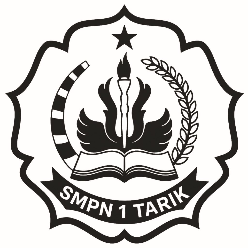 LOGO SMPN 1 TARIK HITAM PUTIH